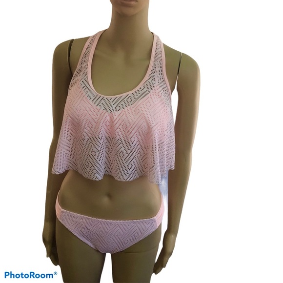 Pink Two Piece Bikini Set - Picture 1 of 7